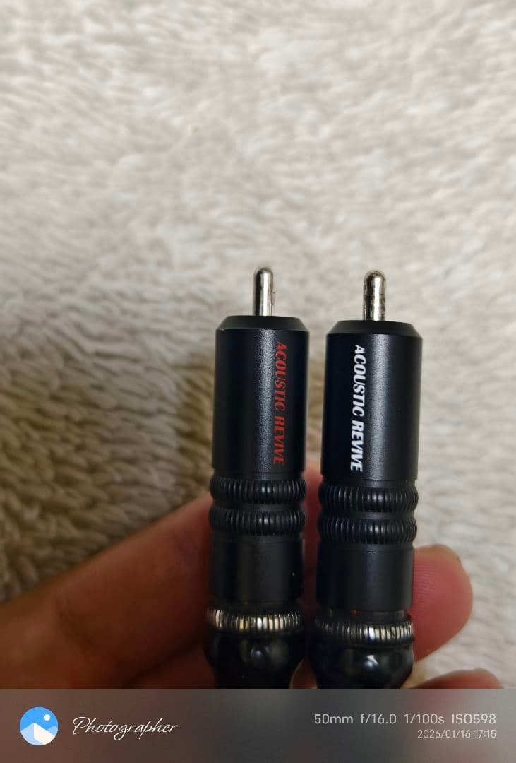 acoustic revive RCA1.0PA RCA ケーブル 赤白