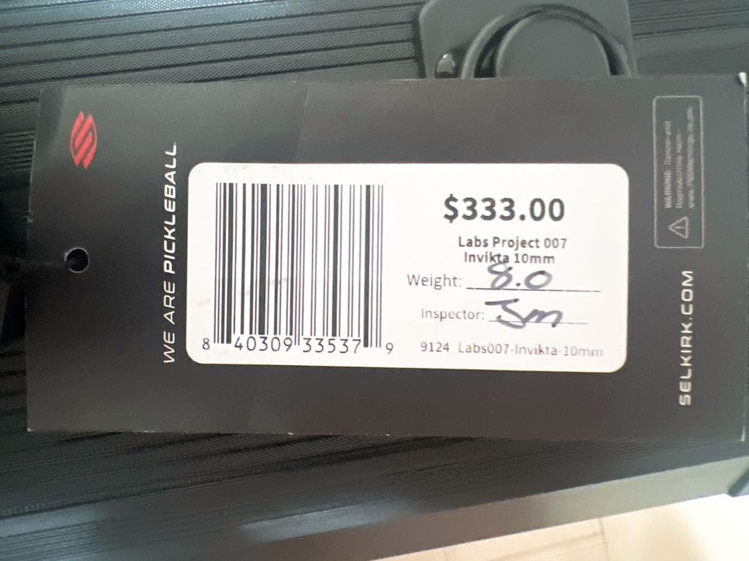 SELKIRK LABS PROJECT 007 10mm Inviktaパドル