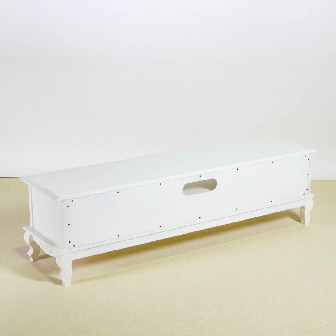 C新品 アンティーク調 テレビボード テレビ台 ホワイト ローボード 白 ラック