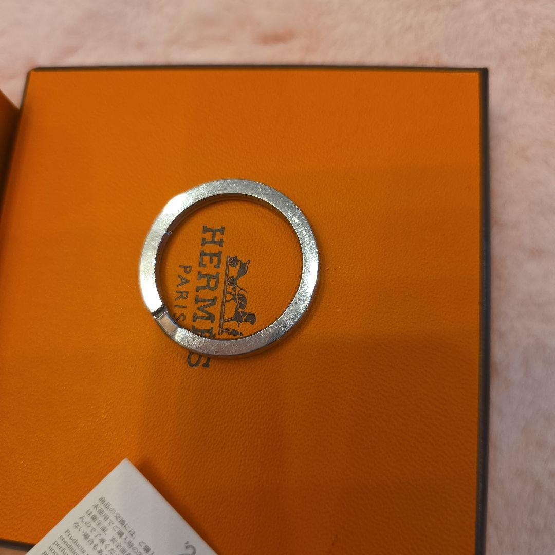 HERMES シルバー フック型キーホルダー