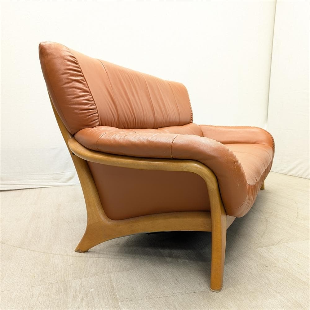 カリモク　チターノ　本革　ラブソファ　2P　二人掛け　2人掛け　リビング