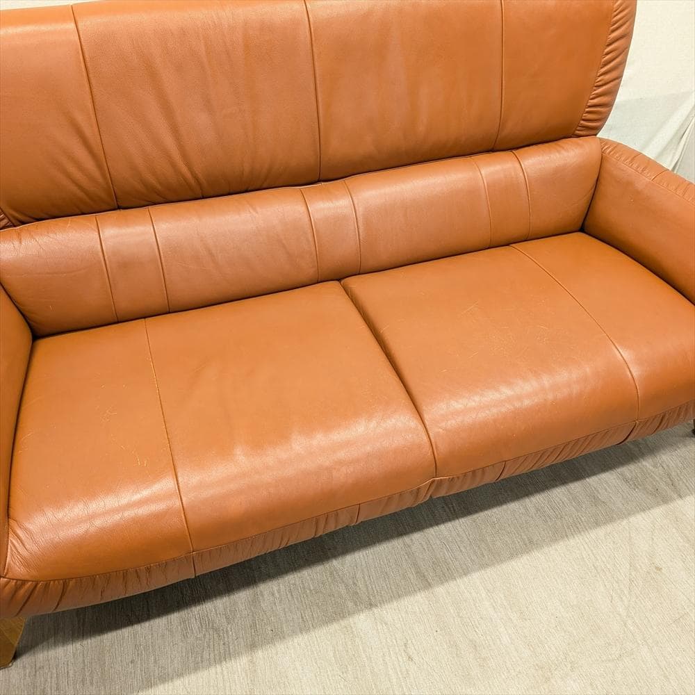 カリモク　チターノ　本革　ラブソファ　2P　二人掛け　2人掛け　リビング