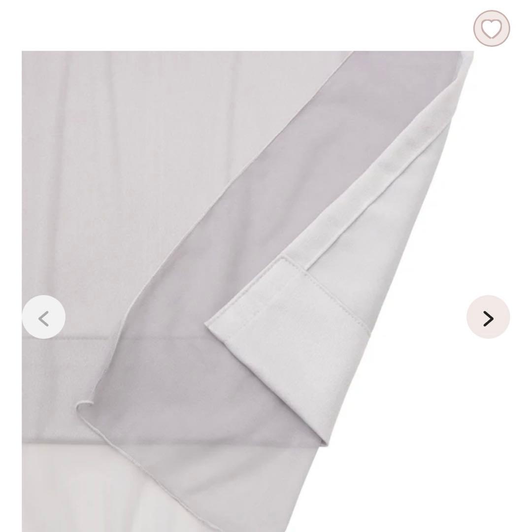 Francfranc チュールバルーン ダブルカーテン ライトグレー ドレープ