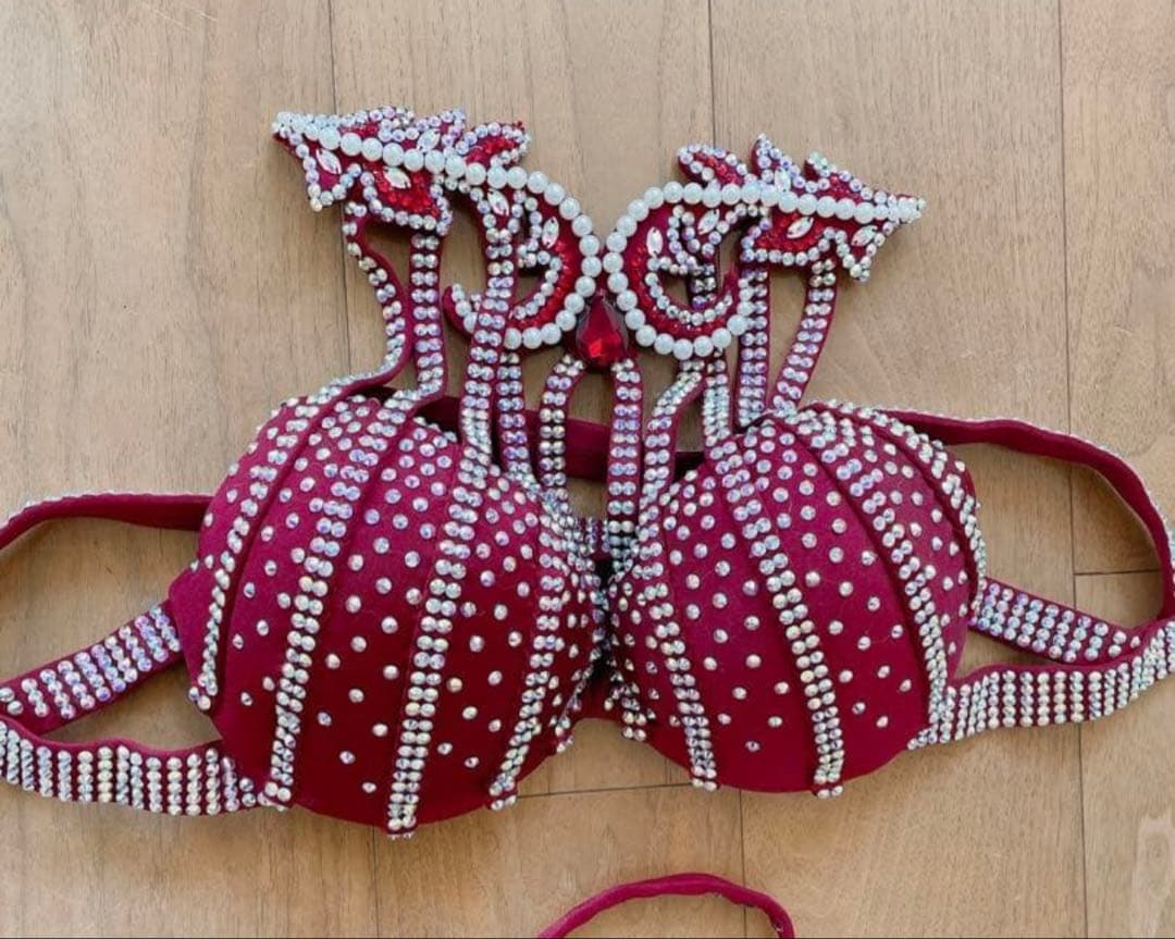 ベリーダンス☆衣装　ワインレッド