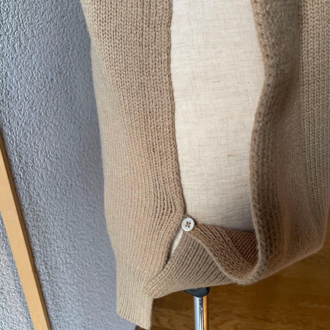 【美品】メゾンマルジェラ ベージュ ウールリネンタバード ノースリーブ ベスト