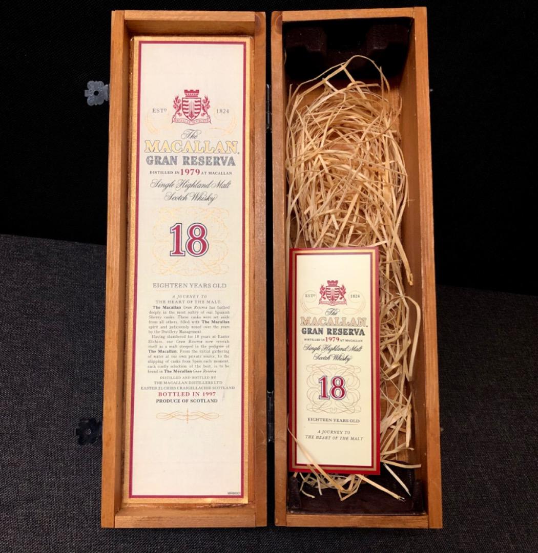 ザ・マッカラン グランレゼルバ 18年 1979年 木箱のみ 美