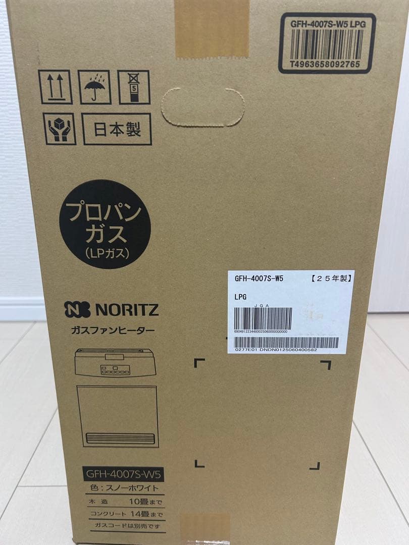 ノーリツ　ガスファンヒーター　GFH-4007S-W5