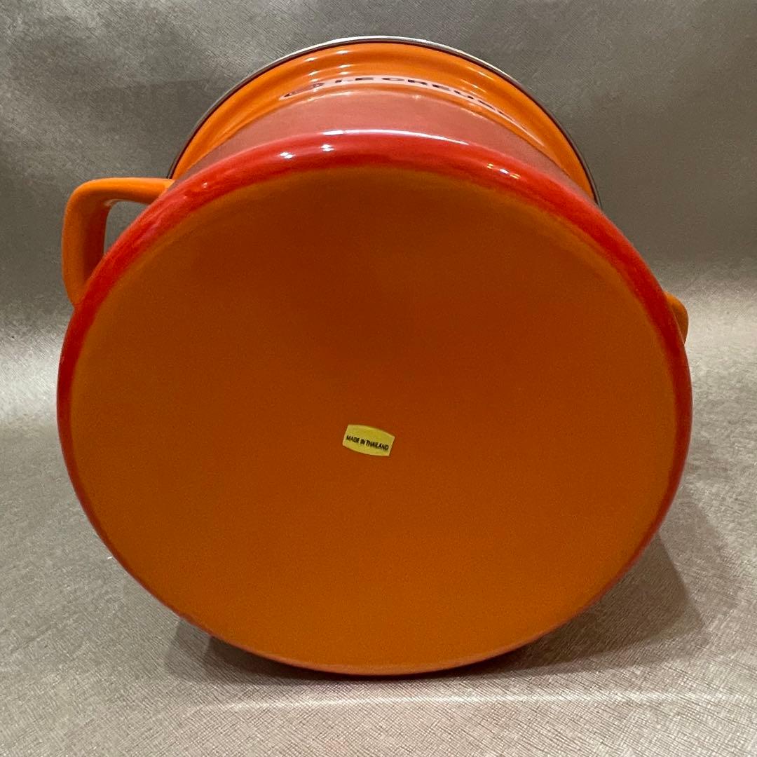 新品未使用　ルクルーゼ　ストックポット　オレンジ