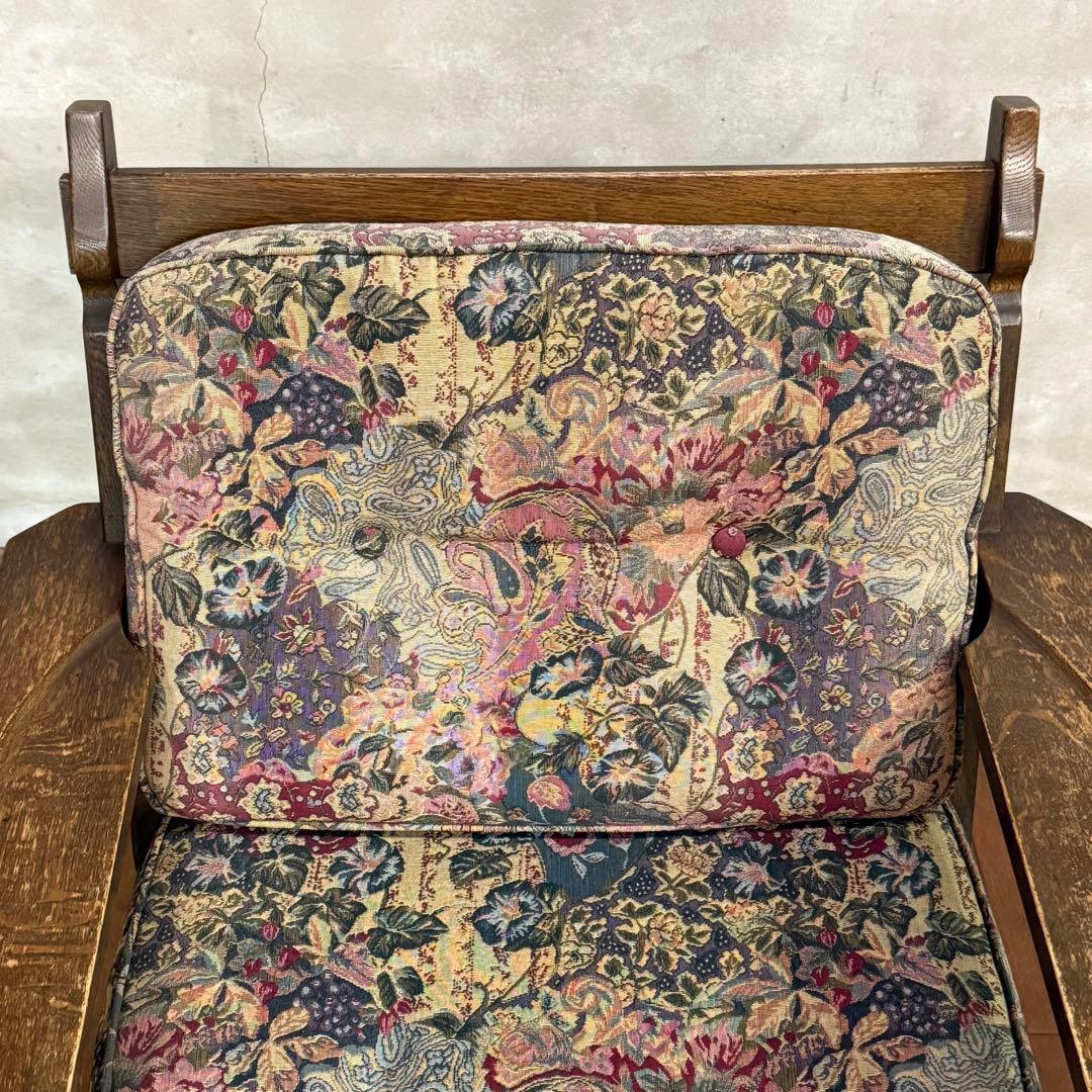 H15K6 オールドカリモク コロニアル 1人掛けソファ