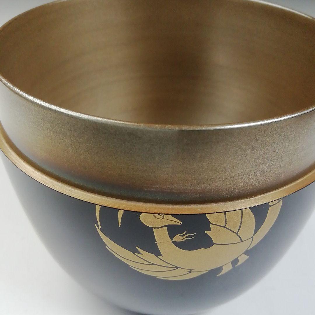 Ｔ７７０　棗　『鳳凰蒔絵　内銀丸紋』『大棗』『中村宗尹』漆塗　共箱　茶道具