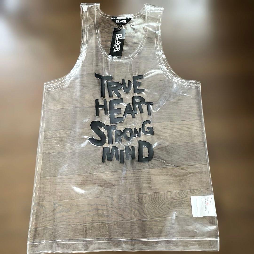 未使用タグ付き ブラックコムデギャルソン オーバーサイズ スローガンベスト S