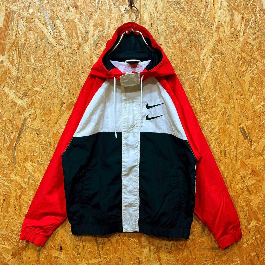 まさ ナイキ バックロゴ レアカラー ゆるだぼ00s ナイロン ジャケット