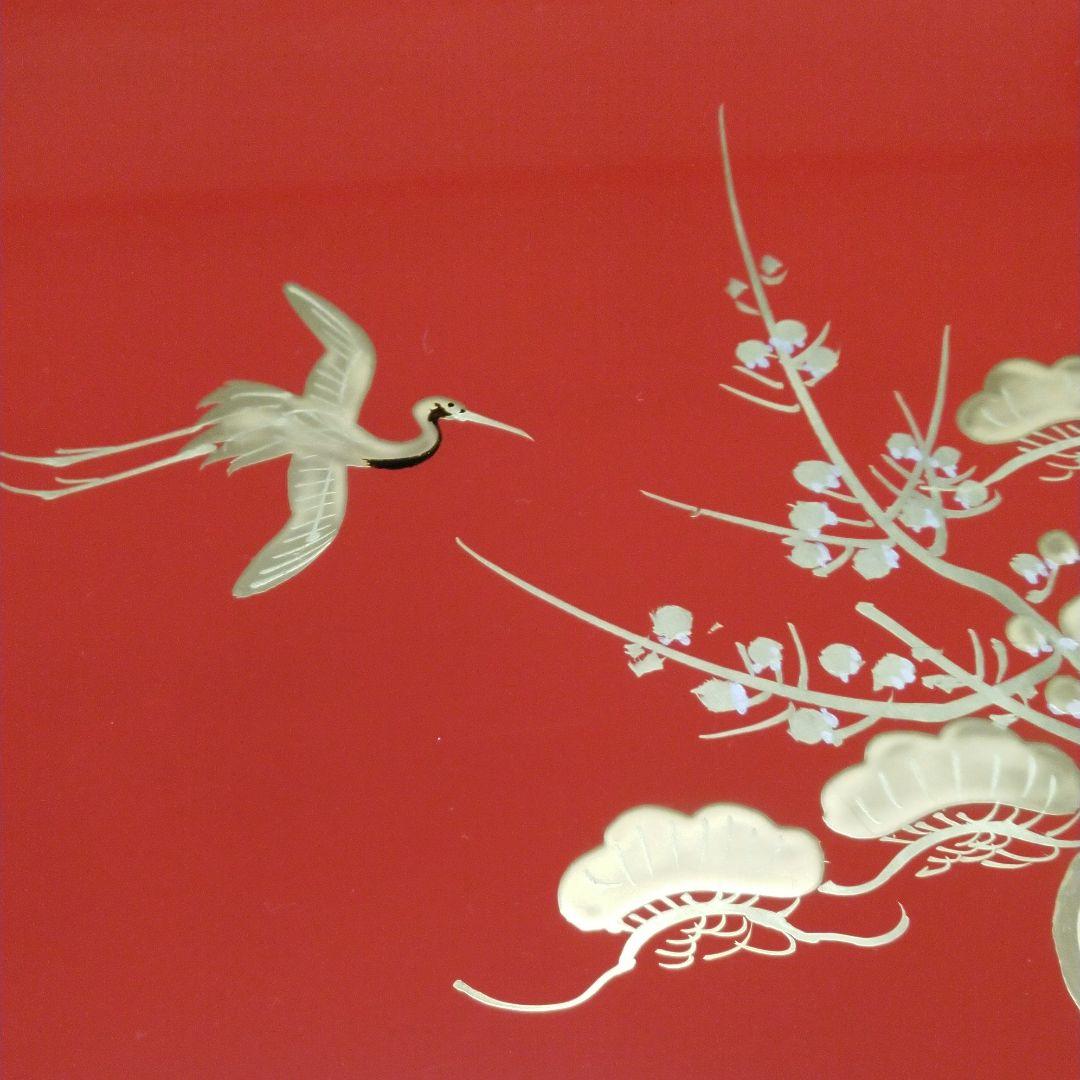 秋田川連漆器　川連塗大型祝膳　足付き膳　木製漆塗り