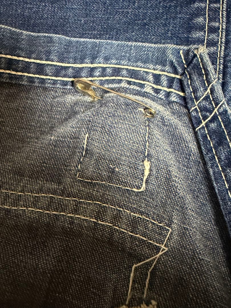 60s カーハート デニム オーバーオール エプロン付 ビンテージ ダブルニー