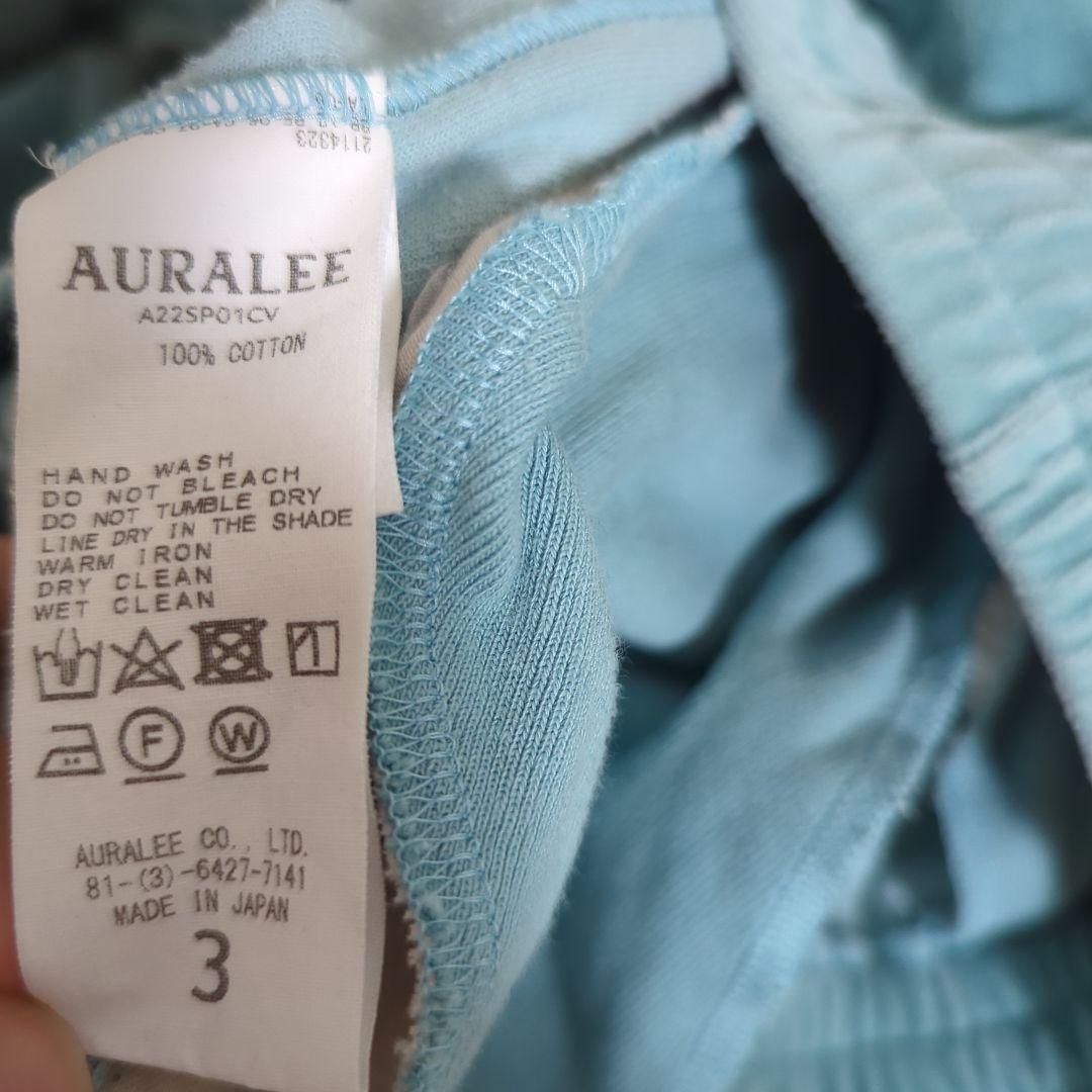 auralee 　ハーフジップ　ベロアスウェット