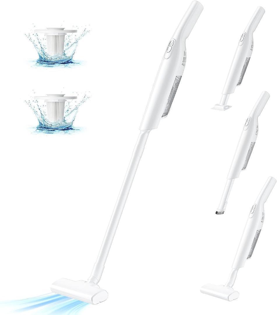 コードレス掃除機：超軽量スティッククリーナー 2段モード 12000pa強力吸引