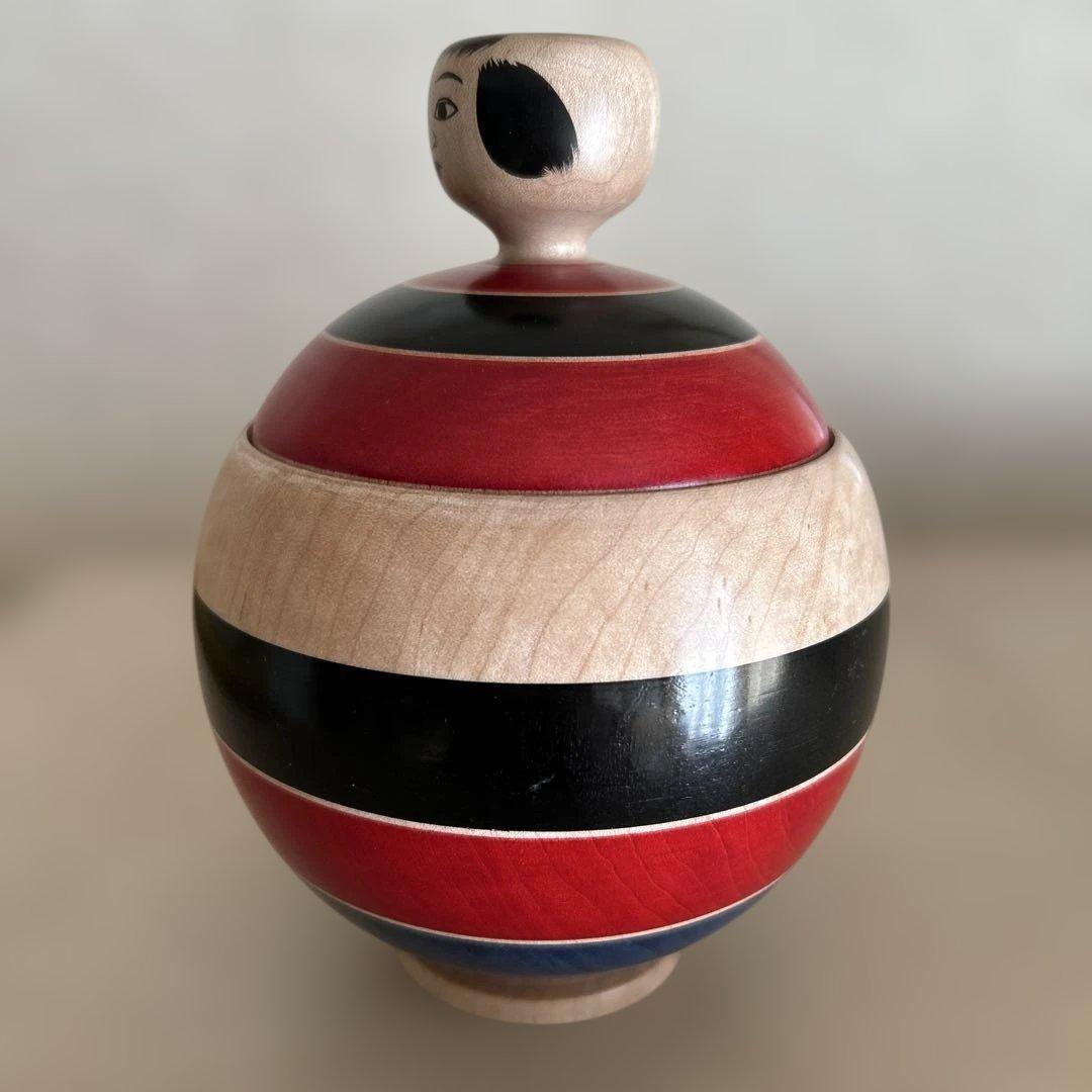 三春文雄工人 こけし 【蓋付き子持ちえじこ】