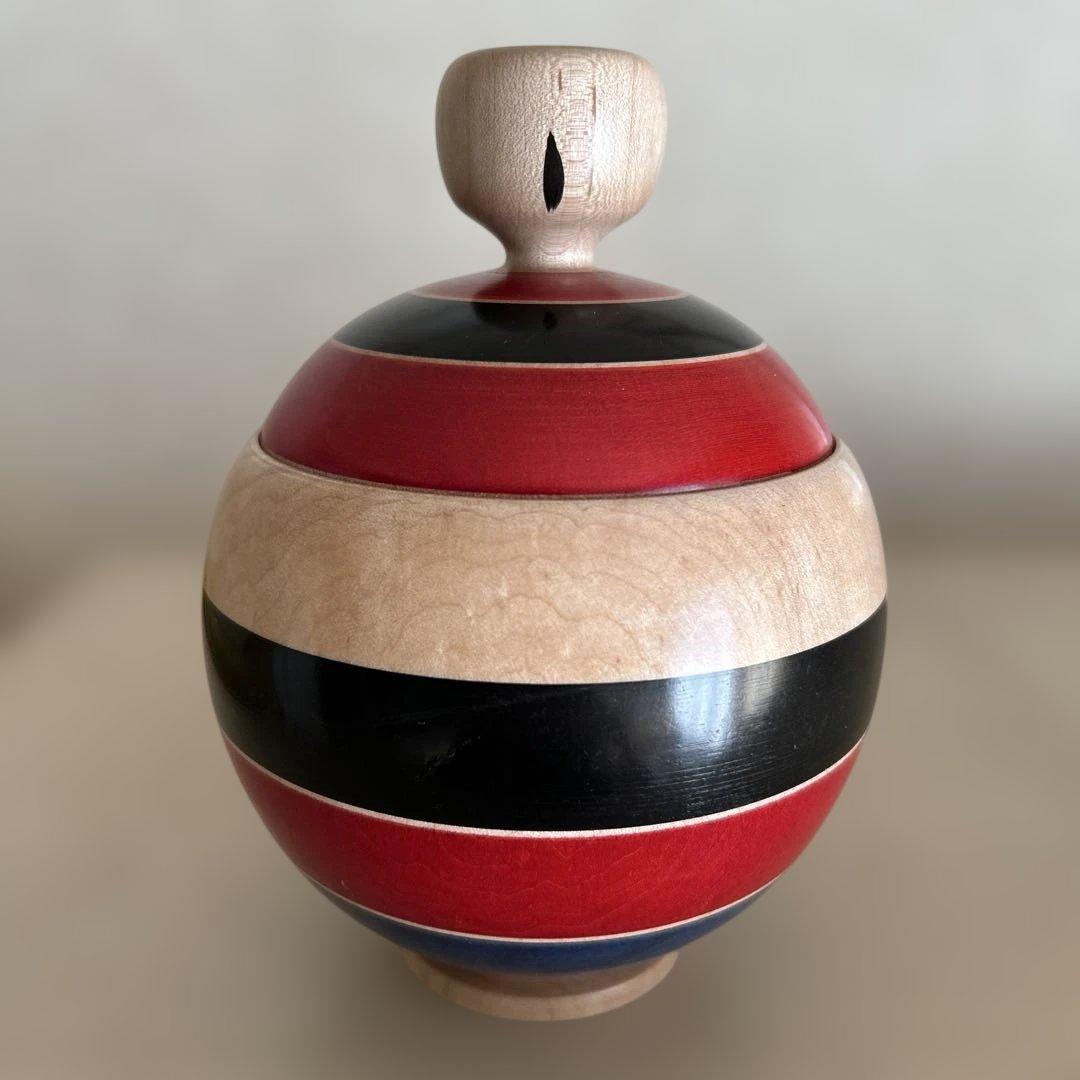 三春文雄工人 こけし 【蓋付き子持ちえじこ】