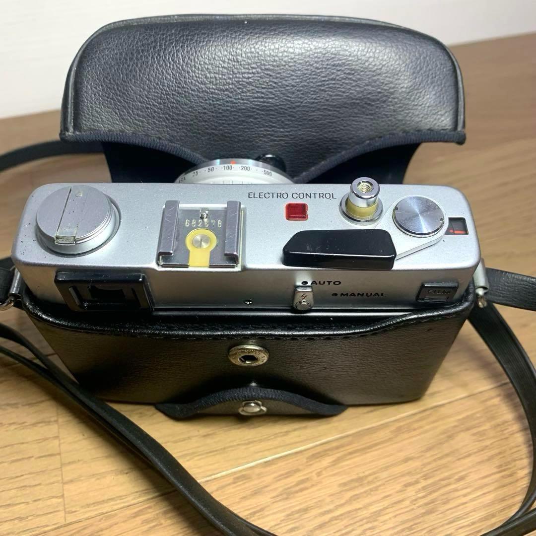 【動作確認、清掃済】minolta HI-MATIC E 皮ケース付き