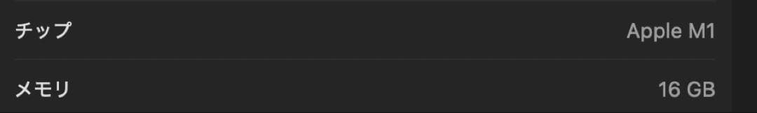 【超極美品】MacBook Pro (M1 / 16GB / 1T)