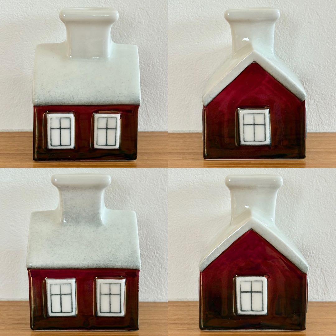 【窓立体型】ARABIA ヘルヤ ハウスキャンドルホルダー Talo レッド