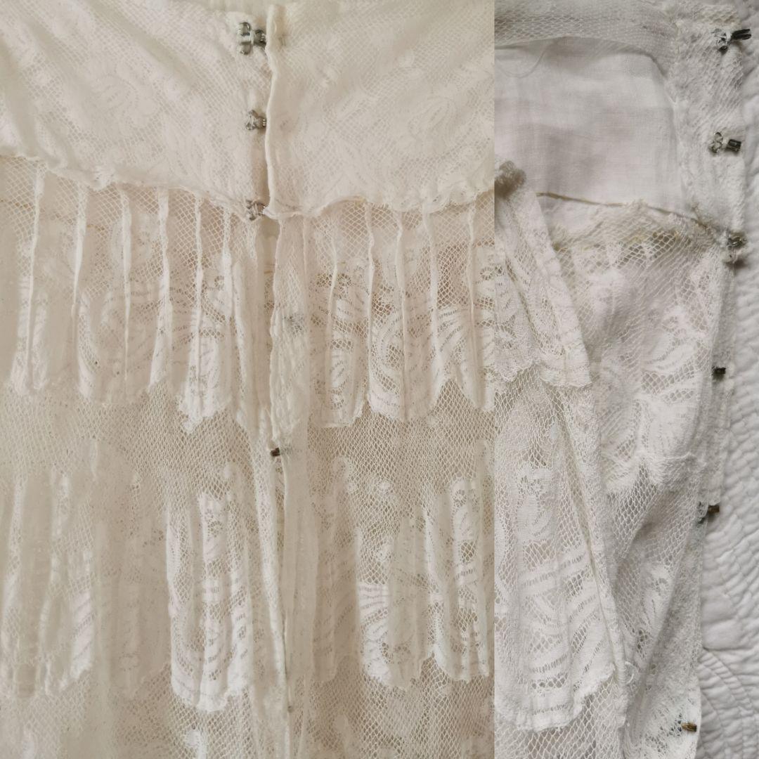 アンティーク 幻のノルマンディーレース ペチコート＆オーバースカート ピンタック
