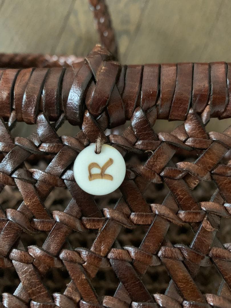 ®️ 45R 45rpm かごバッグ 焦茶系 中古 美品 Dragon好きさんにも