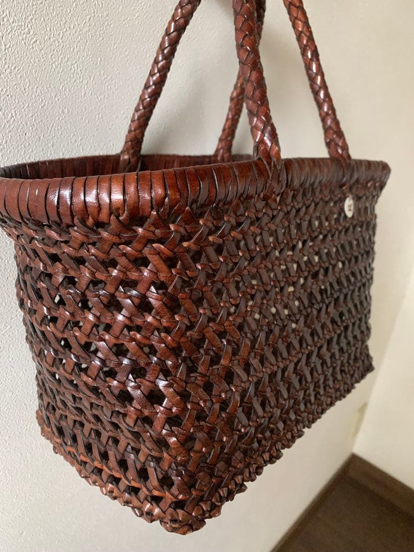 ®️ 45R 45rpm かごバッグ 焦茶系 中古 美品 Dragon好きさんにも