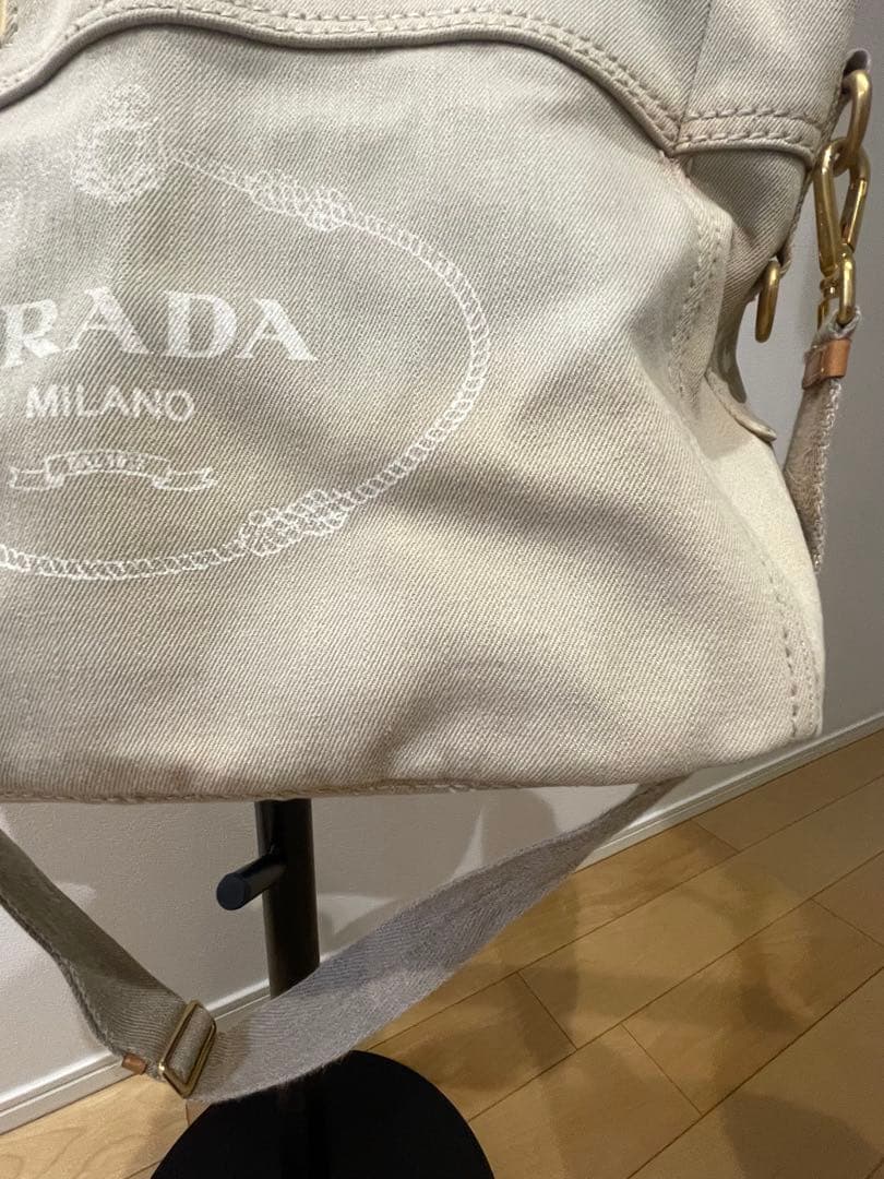 PRADA カナパ　トートバッグ　ベージュ