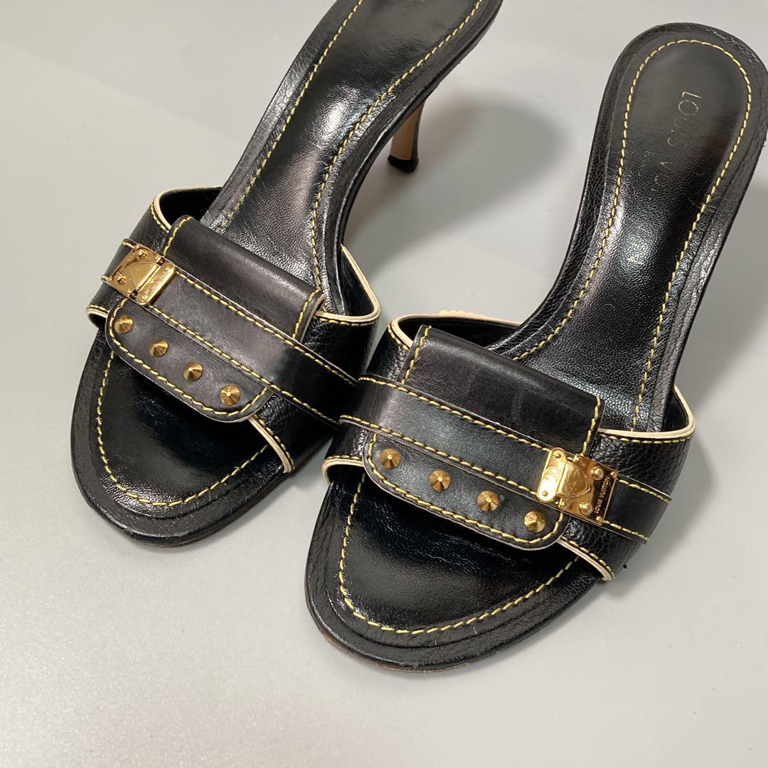 ルイヴィトン ミュール スタッズ ゴールド金具 37