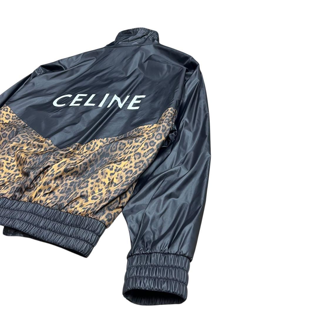 エディ期 CELINE セリーヌ ナイロン ジャケット レオパード ブラック