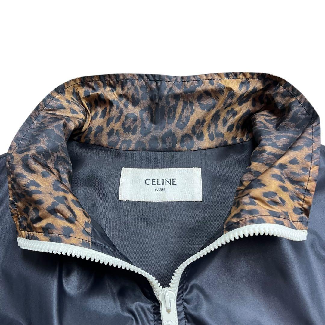 エディ期 CELINE セリーヌ ナイロン ジャケット レオパード ブラック