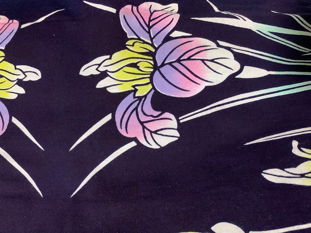 竺仙　浴衣　注染　幅広　ゆったり