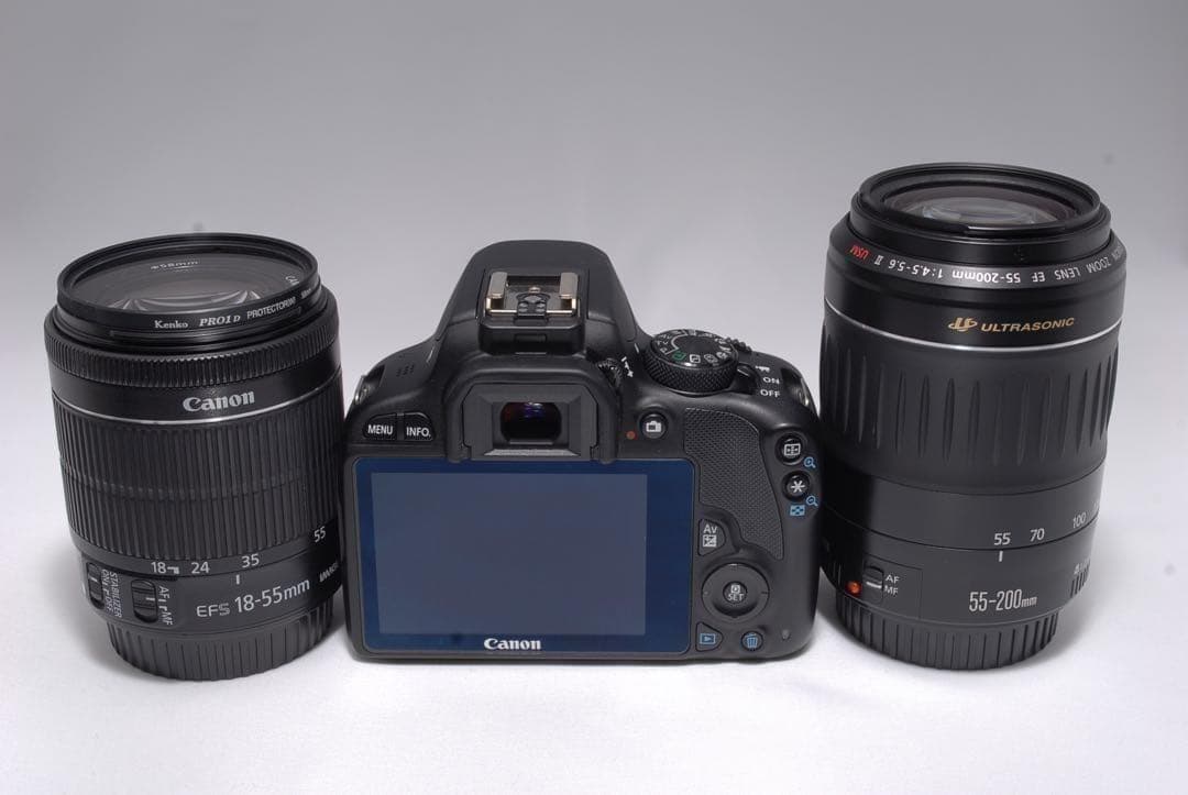 キヤノン Kiss X7 豪華Wレンズ♫奇跡のS数1,200回✨軽くて可愛い❤️