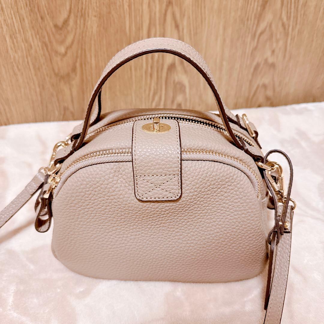 【極美品】上質本革×柔らかグレージュ♡HAYNIミニバッグ ベイビーロシェ