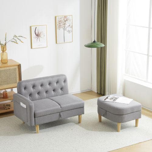 ソファ 2-3人掛け カウチソファ 収納機能 オットマン レイアウト