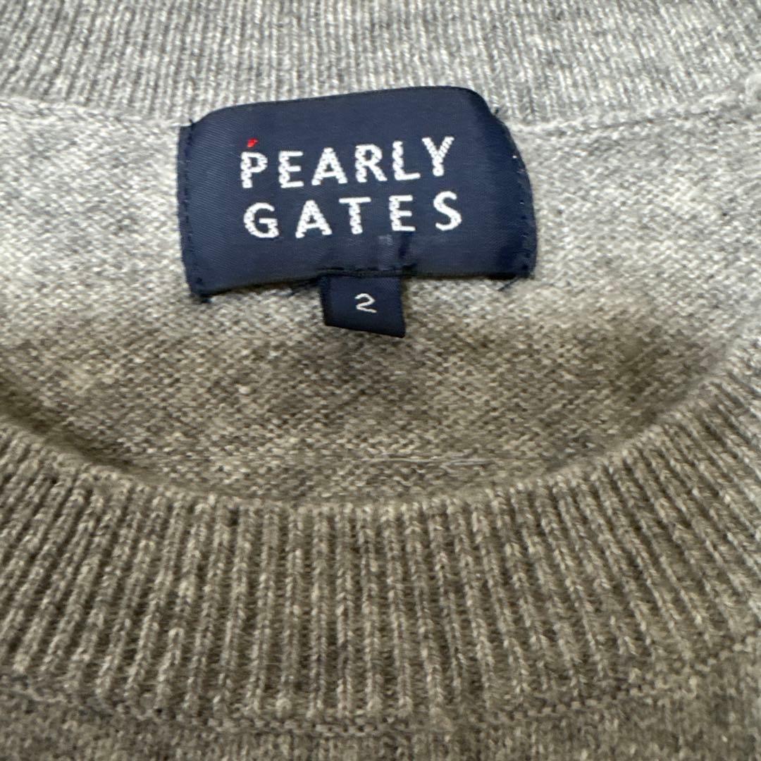 ◇新品◇ PEARLY GATES カシミヤ100%グレー セーター サイズ2