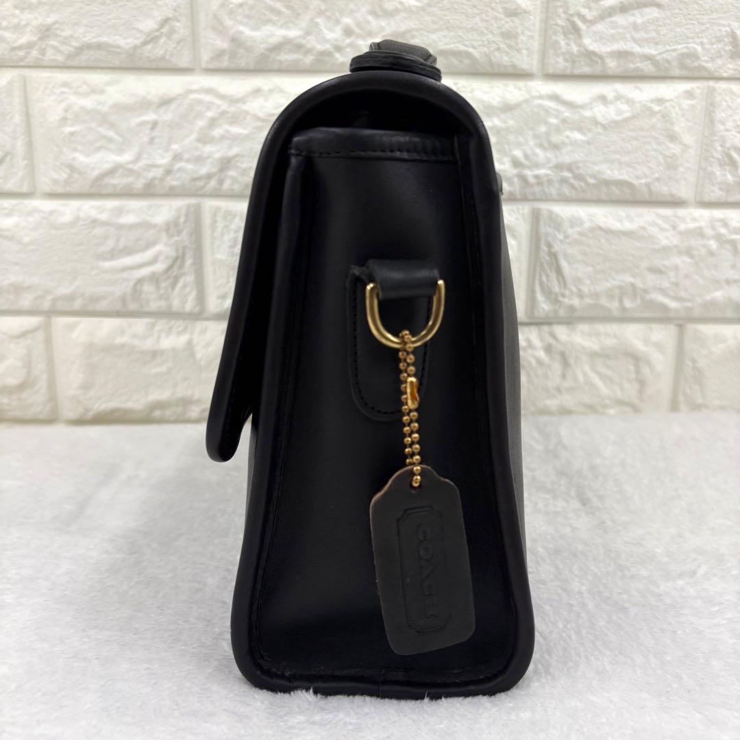 COACH　オールドコーチ　ターンロック　ショルダーバッグ　２way　ブラック