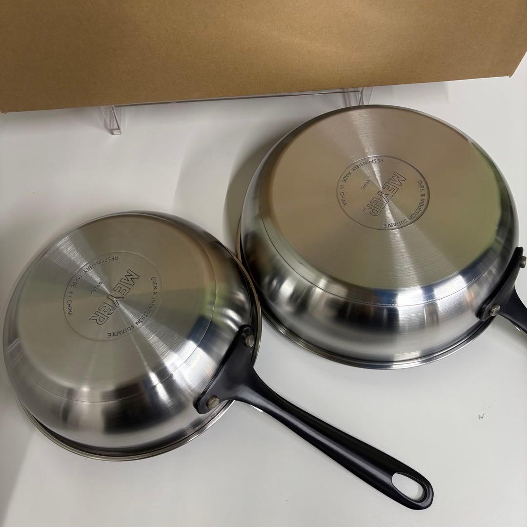 @4 MEYER フライパン　20cm&24cm マイヤー　ジャストフィットパン