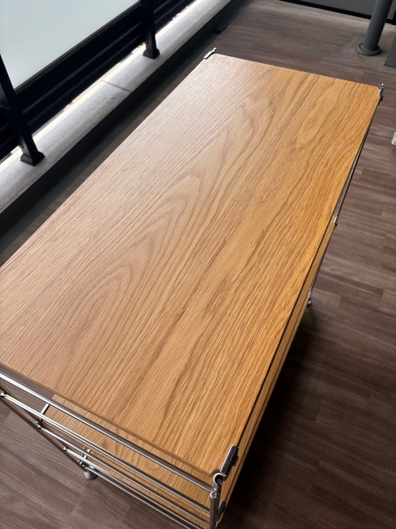無印良品 MUJI ステンレスユニットシェルフ オーク材棚セット ワイド 小
