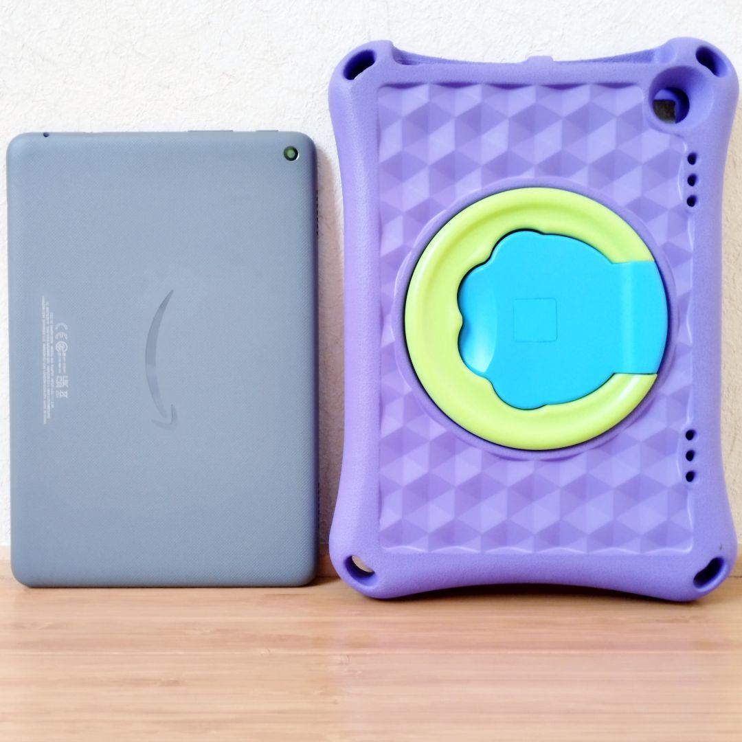 良品 Fire HD 8 PLUS 最新版 グレー 32GB キッズカバー付き