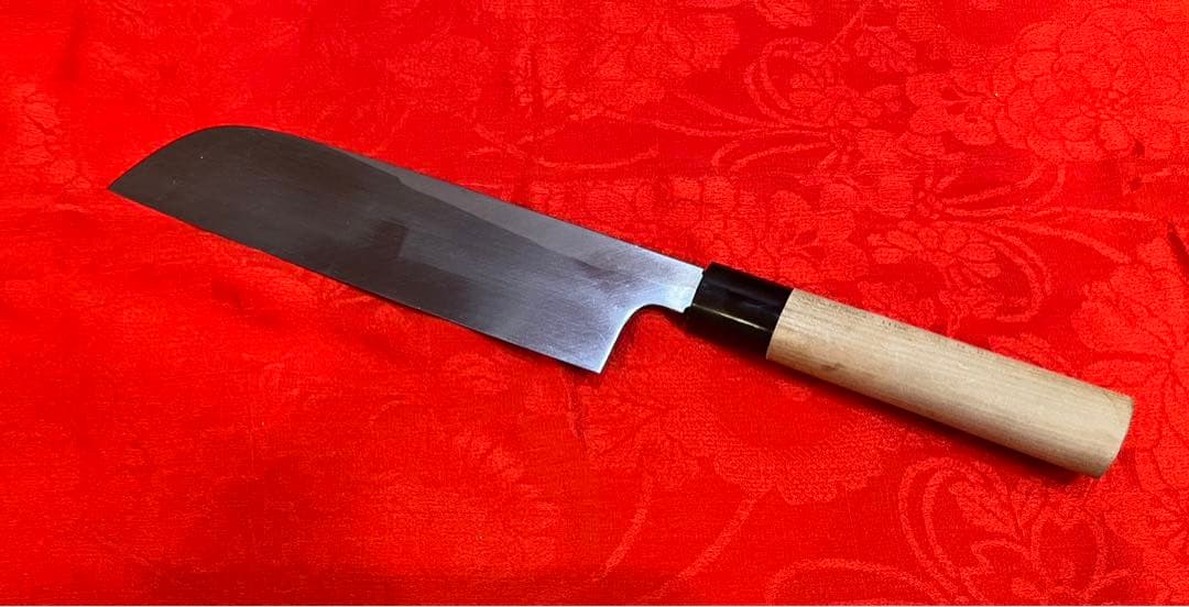 鎌型薄刃　包丁　　堺正久別誂　サヤ付き