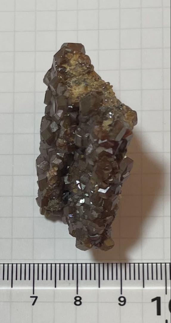 奈良県 川迫鉱山　レインボーガーネット 群晶 約33g