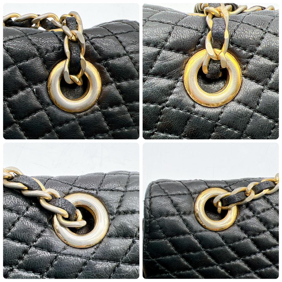 BALLY キルティング チェーン ショルダーバッグ　　ブラック f512