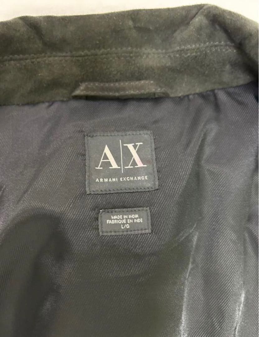 ARMANI EXCHANGEスエードベスト山羊革