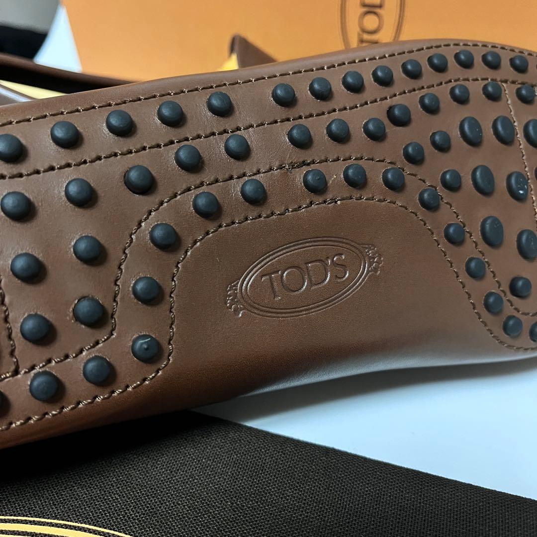 トッズ☆新品☆TOD’s メンズ レザー ゴンミーニ/ブラウン25.5cm