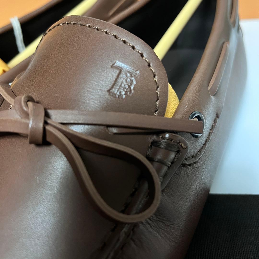 トッズ☆新品☆TOD’s メンズ レザー ゴンミーニ/ブラウン25.5cm