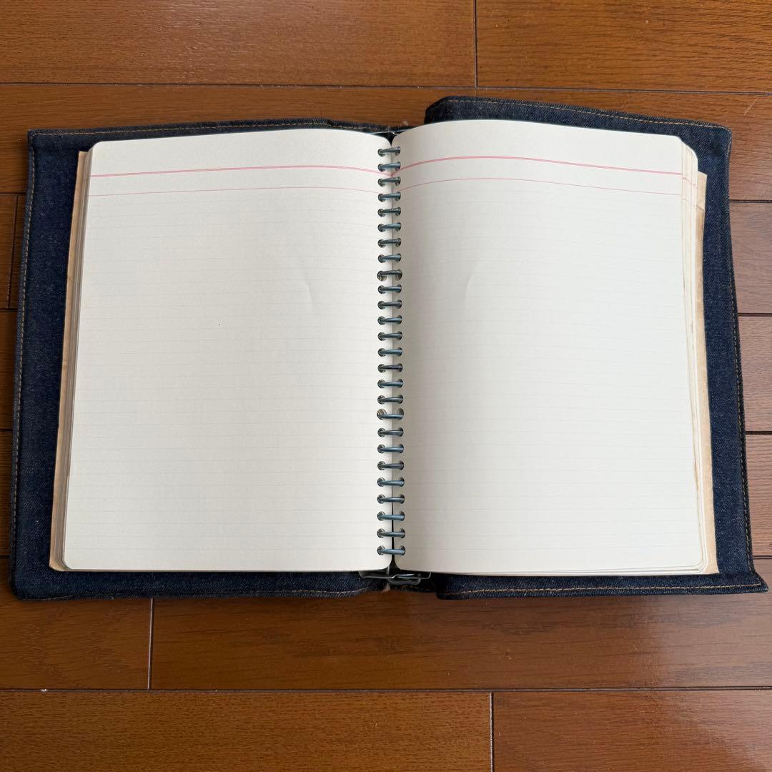 BLUE BORN デニムバインダー ポケット付き　希少　アメリカ製生地