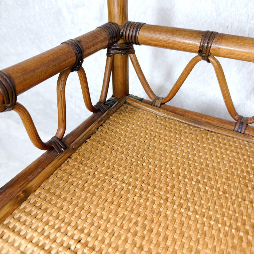 ヴィンテージ　Kazama　籐 ラタン シェルフ シェルフL　4段　自然素材