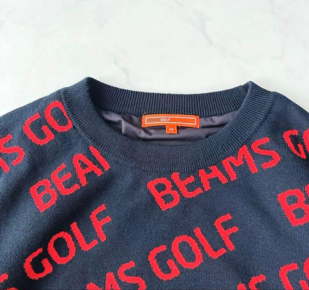 【29700円】BEAMS GOLF 斜めロゴ 総柄 M